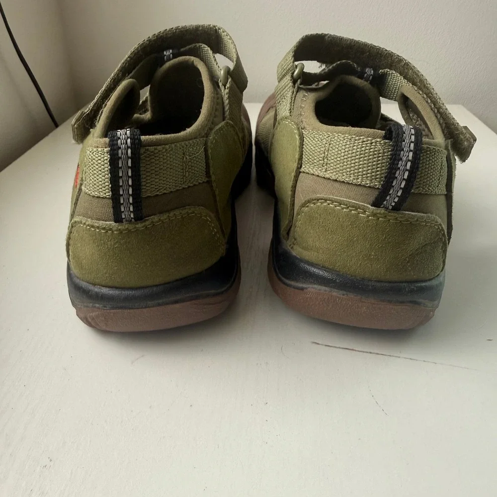 KEEN Newport H2 Kid's Sandals Size 5 Olive Green Orange Outdoor Water Shoe